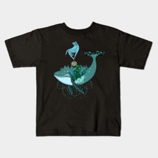 Whale in the universe Kids T-Shirt